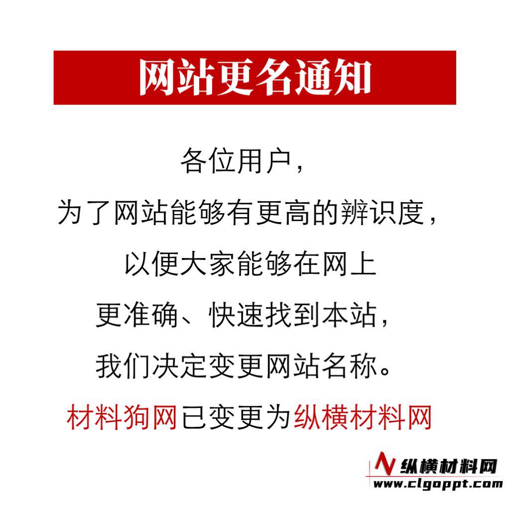 网站名称变更通知_纵横材料网（材料狗网）